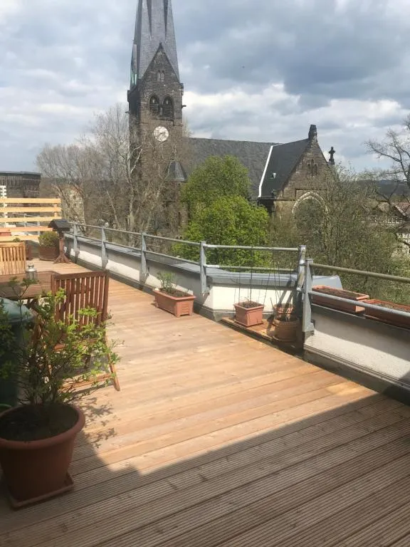 Image of Dachterrassen Idylle über den Dächern Dresdens